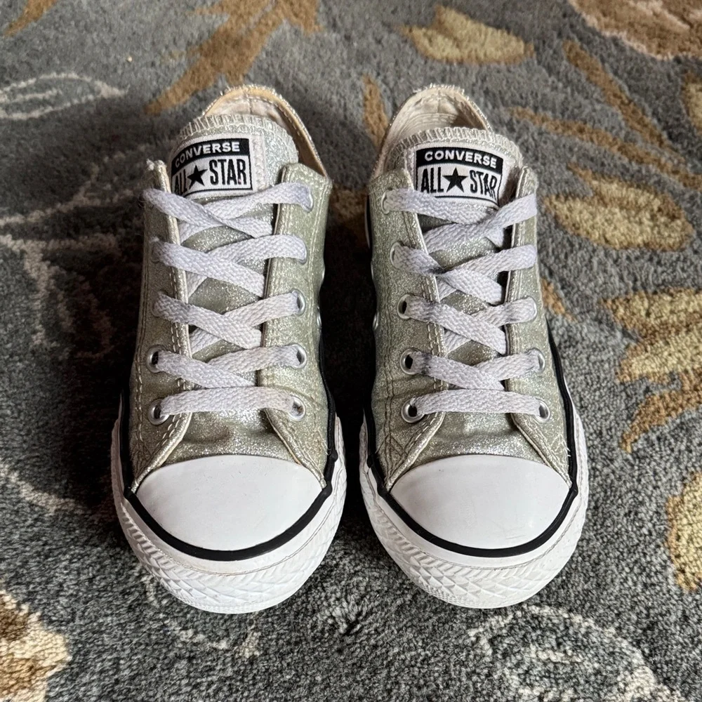 Converse All Star Silver Sparkle Sneakers